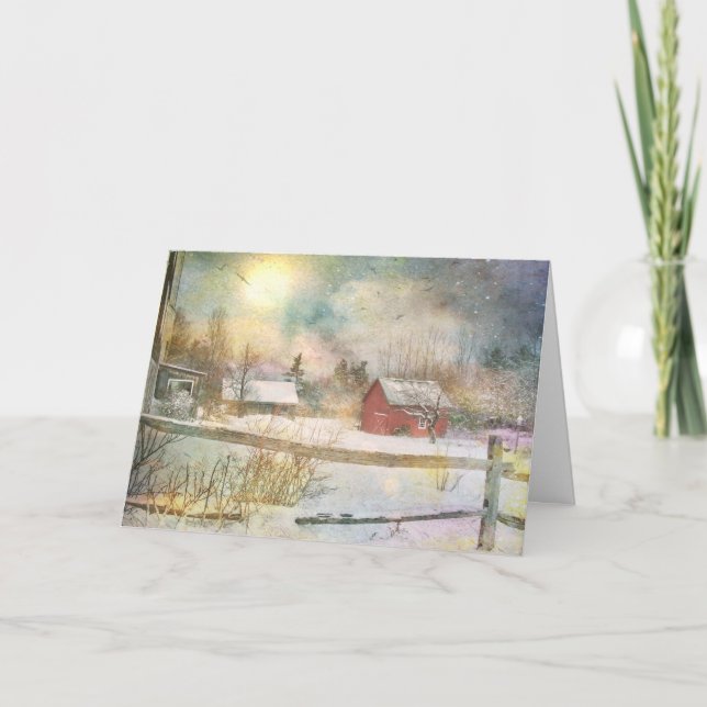 Tarjeta Navidades de Nueva Inglaterra (Anverso)