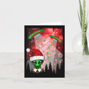 Tarjeta Navidades de objetos voladores no identificados de