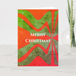 Tarjeta Navidades de ondas de sonido vertical verde con pa