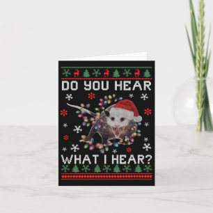 Tarjeta Navidades De Opossum Escuchan Lo Que Escucho De Xm