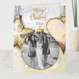 Tarjeta Navidades de ornamentos