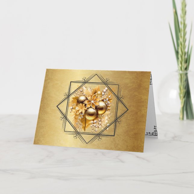 Tarjeta Navidades de oro (Anverso)