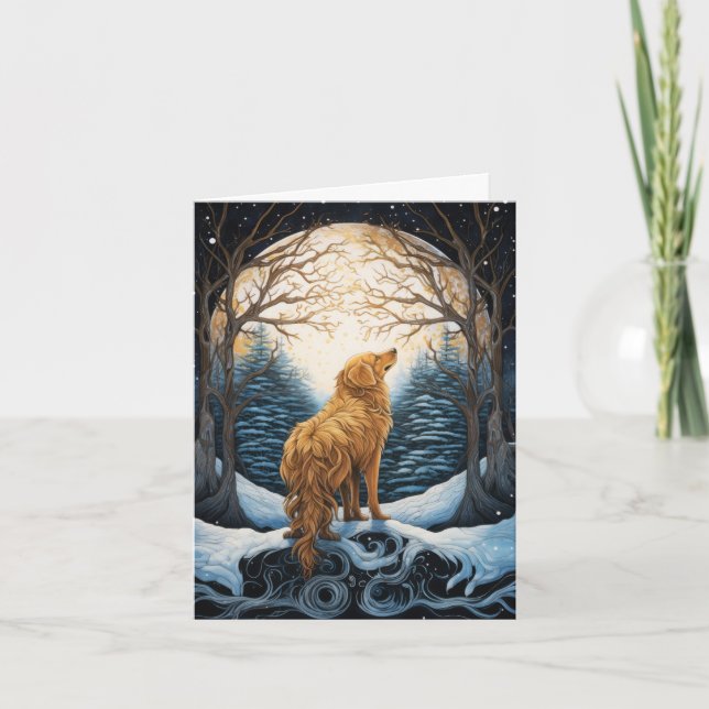 Tarjeta Navidades de oro de arte (Anverso)