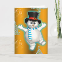 Navidades de oro de Snowman bailando cutáneo
