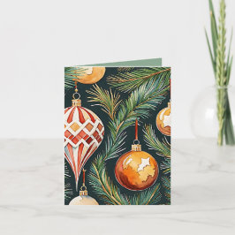 Tarjeta Navidades de Oro Vintage y Artesanías