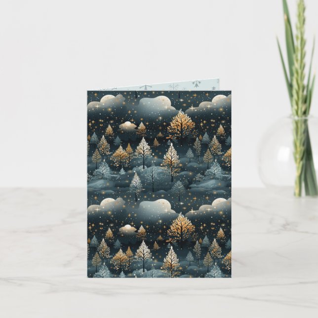 Tarjeta Navidades de paisajes contemporáneos (Anverso)