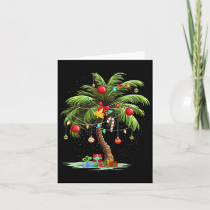 Tarjeta Navidades de palmeras ligan la luz de las navidade