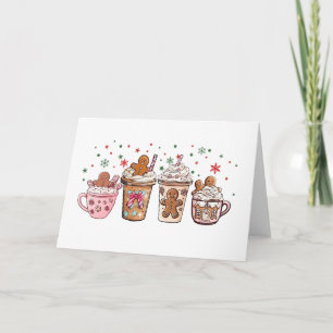 Tarjeta Navidades de pan caliente de chocolate caliente de