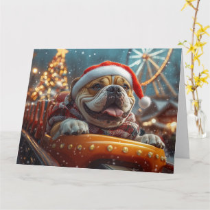 Tarjeta Navidades de Pascua de Perro Bullmastiff