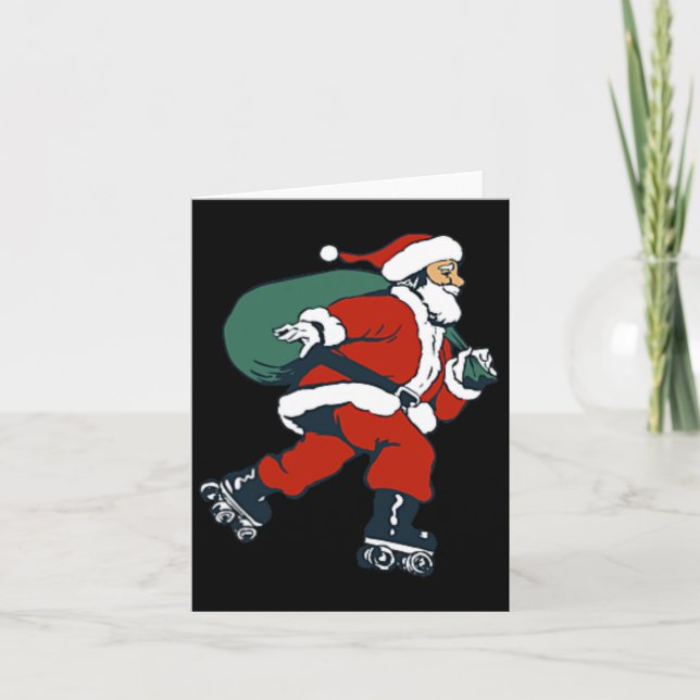 Tarjeta Navidades de patinaje sobre patinaje sobre patinaj (Anverso)