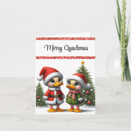 Tarjeta Navidades de pato animados