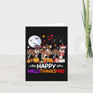 Tarjeta Navidades de Perros de Bull Terrier Felices Hallot