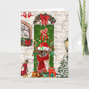 Tarjeta Navidades de perros de Chihuahua