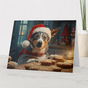 Tarjeta Navidades de perros de ganado vacuno australianos 