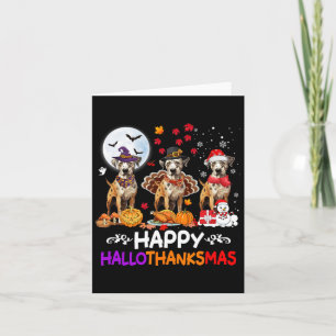 Tarjeta Navidades de Perros del Leopardo de Catahoula Hall