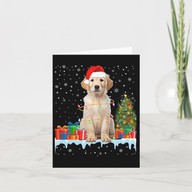 Tarjeta Navidades de perros divertidos de Santa Labrador i (Anverso)