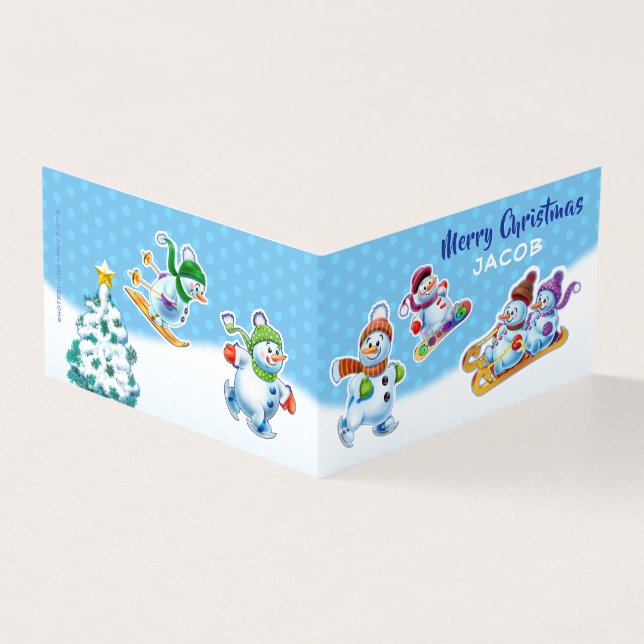 Tarjeta Navidades de personalizado delantero y trasero con (Exterior)