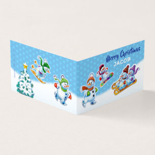 Tarjeta Navidades de personalizado delantero y trasero con