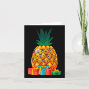 Tarjeta Navidades de piña tropical de verano de Hawái