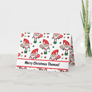 Tarjeta Navidades de piquetes doblado saludo