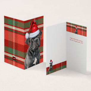 Tarjeta Navidades de Placa Verde Rojo Cañón de Vacaciones