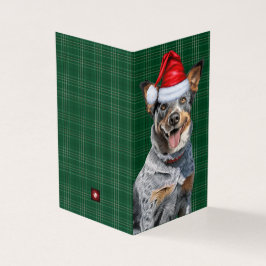 Tarjeta Navidades de Placas Verdes de Blue Heeler