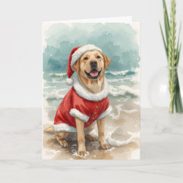 Tarjeta Navidades de playa de Labrador