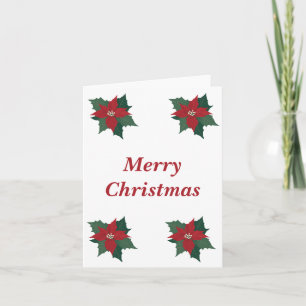 Tarjeta Navidades de Poinsettia Border Blank