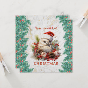 Tarjeta Navidades de polluelos