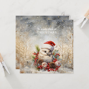Tarjeta Navidades de polluelos