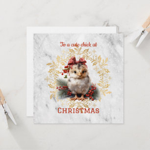 Tarjeta Navidades de polluelos