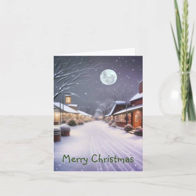 Tarjeta Navidades de pueblos pequeños (Anverso)