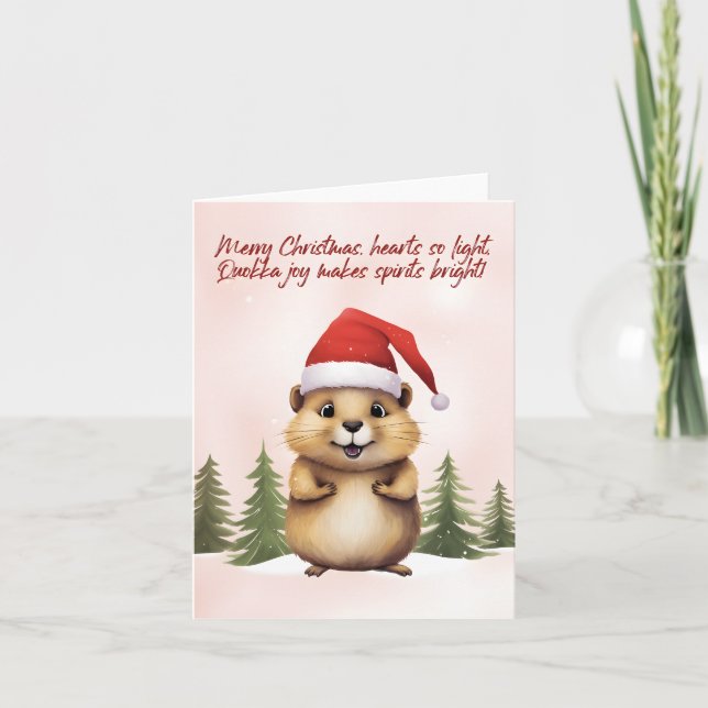 Tarjeta Navidades de Quokka (Anverso)