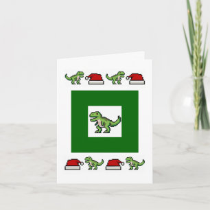 Tarjeta Navidades de Realidad Aumentada Dinosaurio T-rex
