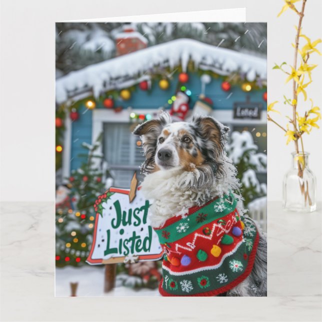Tarjeta Navidades de Realtor Festividad del Pastor Austral (flor amarilla)