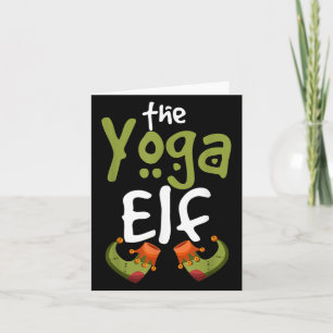 Tarjeta Navidades de regalos divertidos del Elf del Yoga C