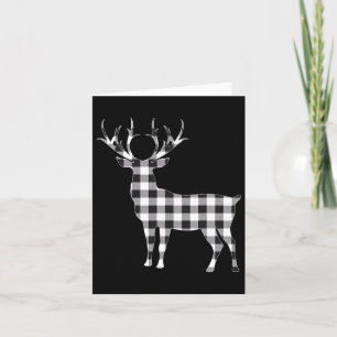 Tarjeta Navidades De Renos De Búfalo Blanco Y Negro D
