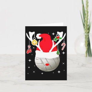 Tarjeta Navidades de renos de voleibol Santa Pajama Xmas P