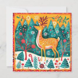 Tarjeta Navidades de renos festivos personalizados