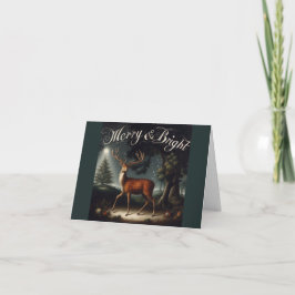 Tarjeta Navidades de renos moros y brillantes