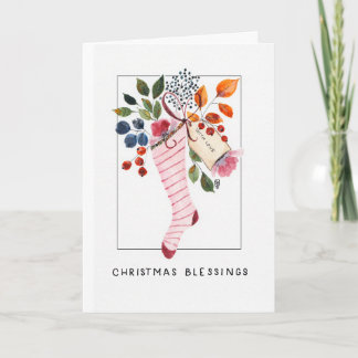 Tarjeta Navidades de reserva, acuarela de impresión