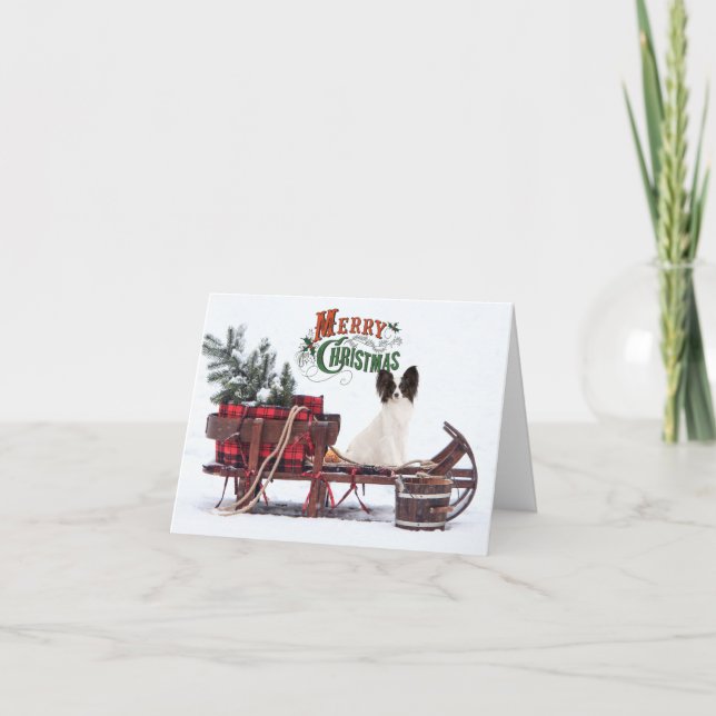 Tarjeta Navidades de Rustic Papillion (Anverso)