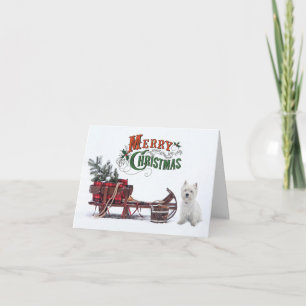 Tarjeta Navidades de Rustic Westie