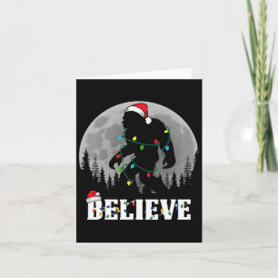 Tarjeta Navidades de Santa Bigfoot iluminan Funny Sasquatc