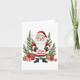 Tarjeta Navidades de Santa Claus Happy Holidays