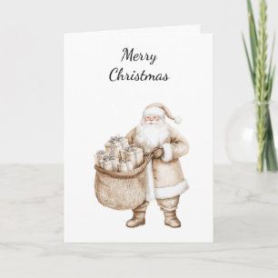 Tarjeta Navidades de Santa con Regalos
