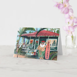 Tarjeta Navidades de Santa Cruz de Hawái