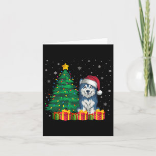 Tarjeta Navidades de Santa Hat de Malamute