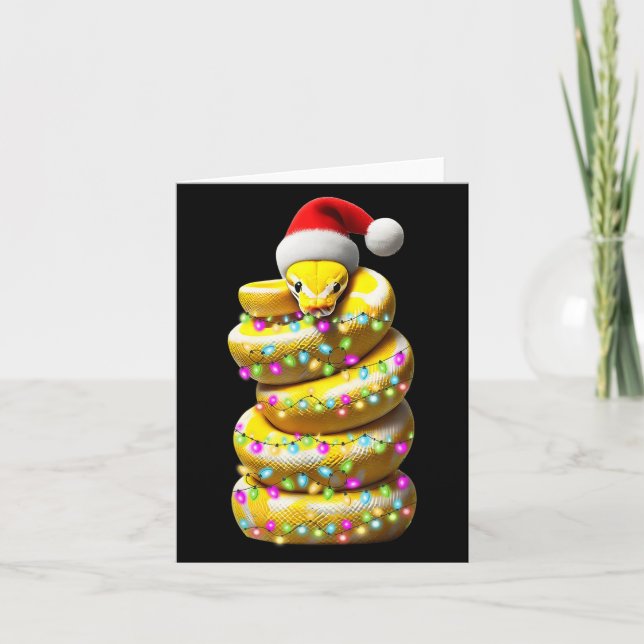 Tarjeta Navidades de serpientes de Ball Python Gorra Xmas (Anverso)
