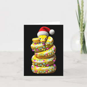Tarjeta Navidades de serpientes de Ball Python Gorra Xmas